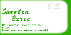 sarolta bures business card